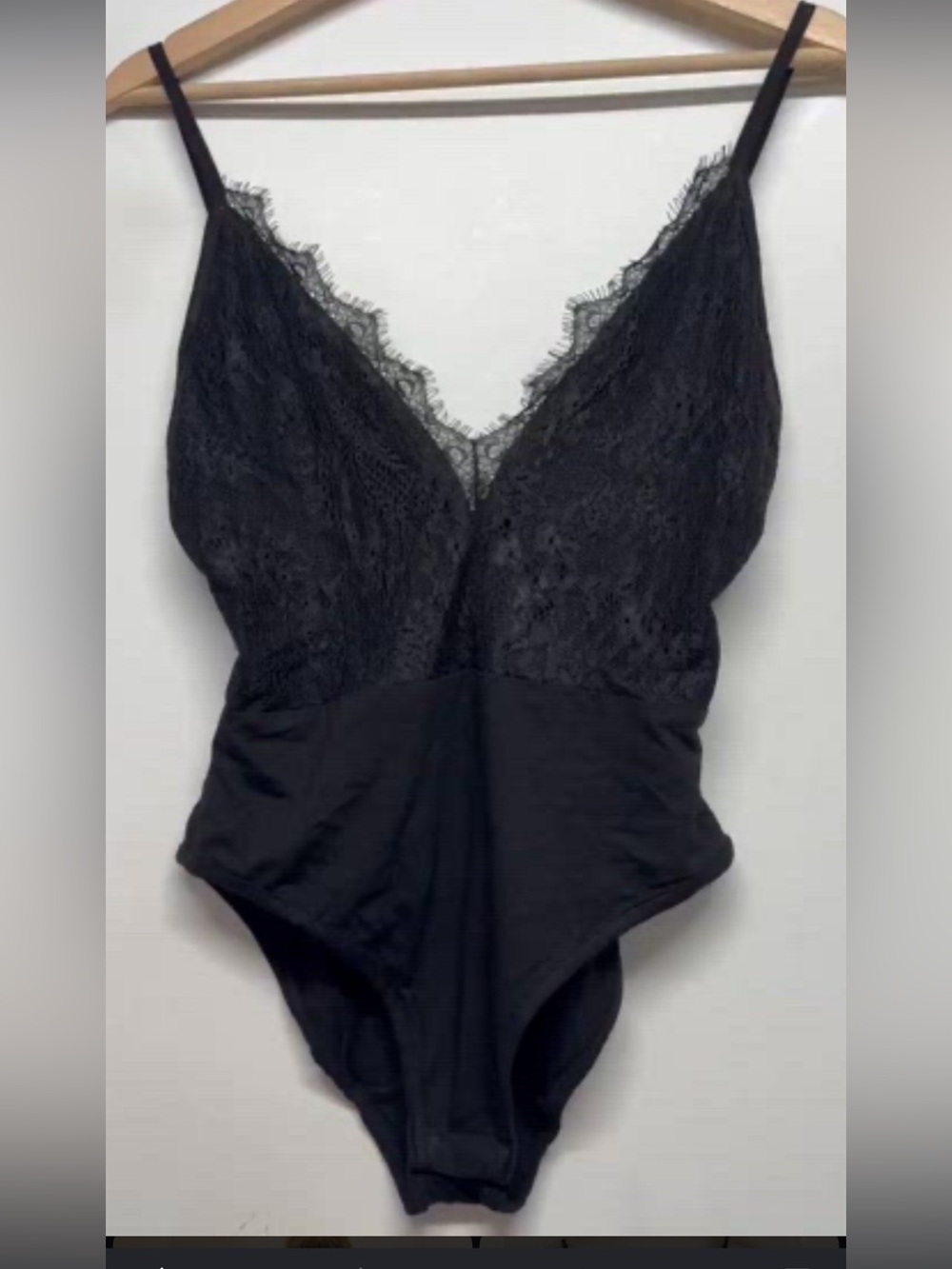 Superdown by revolve. Black Lace Trim Bodysuit